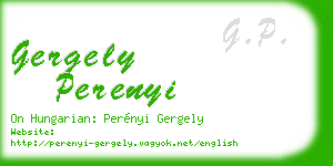 gergely perenyi business card