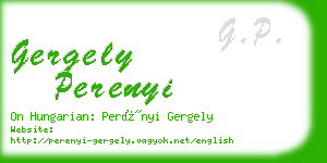 gergely perenyi business card